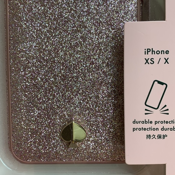 Kate Spade iPhone XS / X Pink Sparkles - Picture 2 of 7